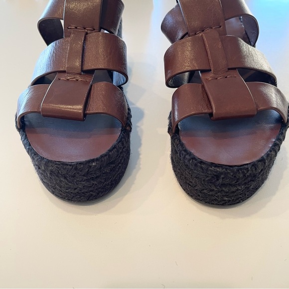 Vince Sabella Mahogany Brown Espadrille Wedge Sandals Platform Women Sz 9 NEW - Picture 6 of 10
